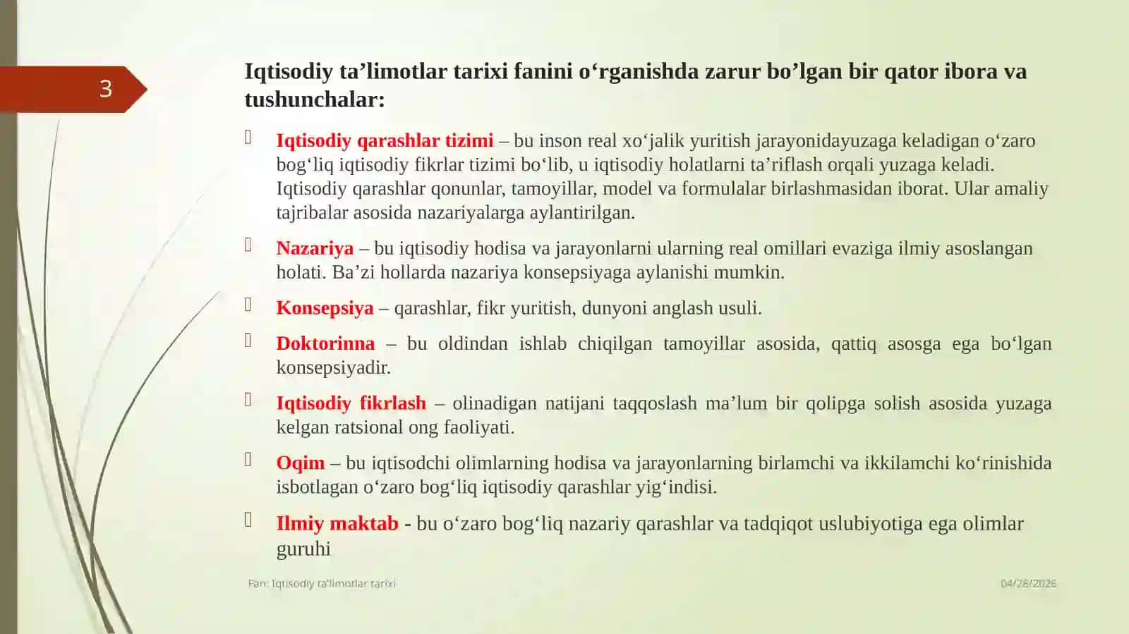 Qadimgi dunyo iqtisodiy g‘oyalari. Feodal jamiyati va uning yemirilishi davridagi iqtisodiy qarashlar 3