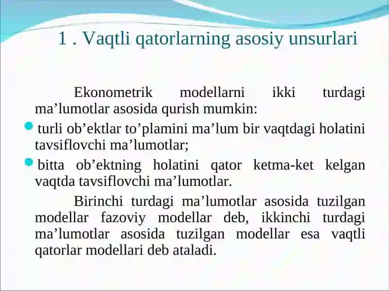 Dinamik ekonometrik modellar 3