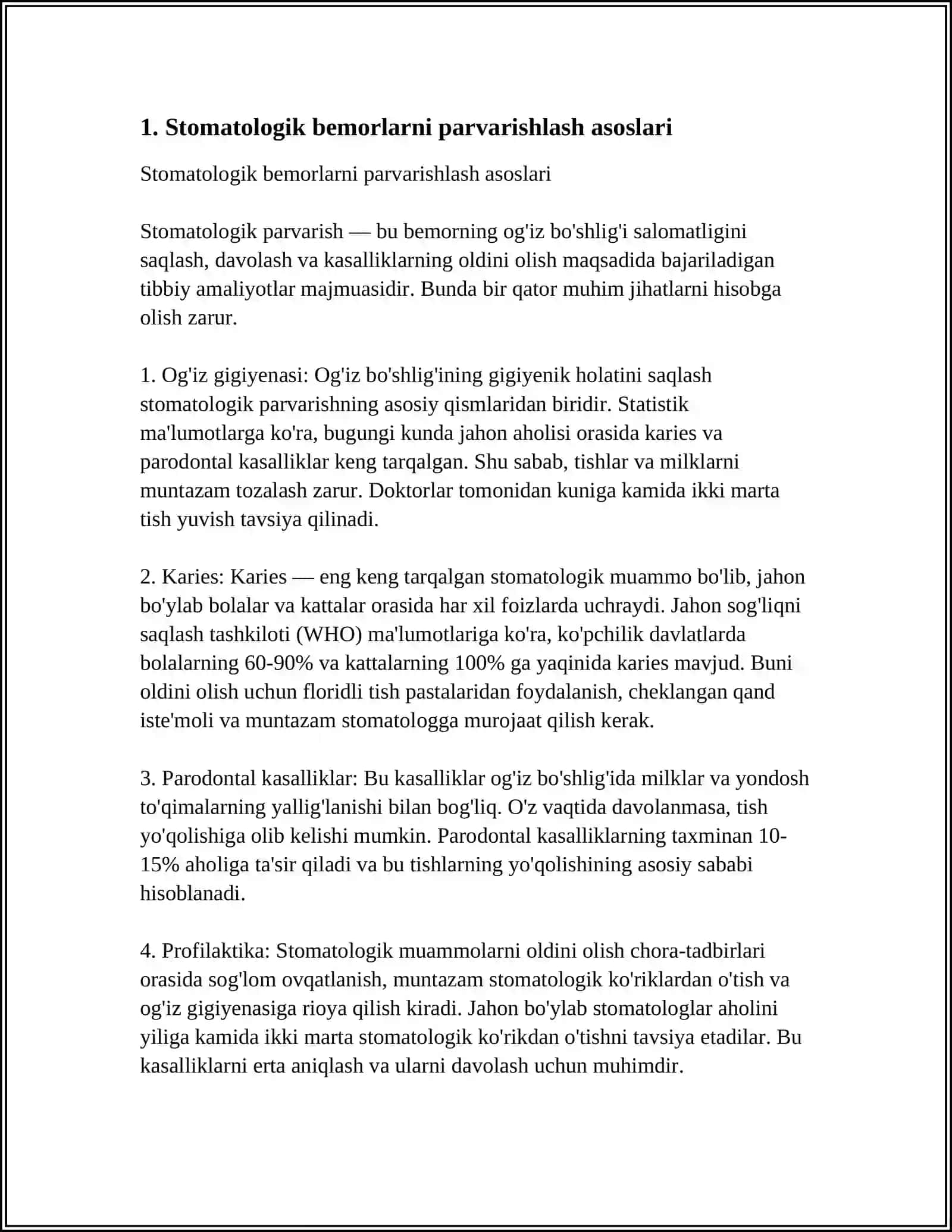 STOMATOLOGIK BEMORLARNI PARVARISHLASH 3