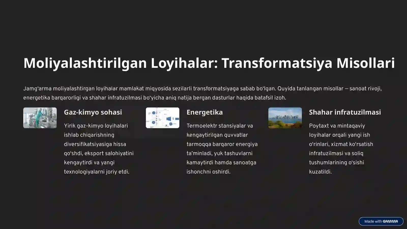 O‘zbekiston Tiklanish va Taraqqiyot Jamg‘armasi: Investitsiya Loyihalarini Moliyalashtirish va Kelajak Rivojlanishi 3