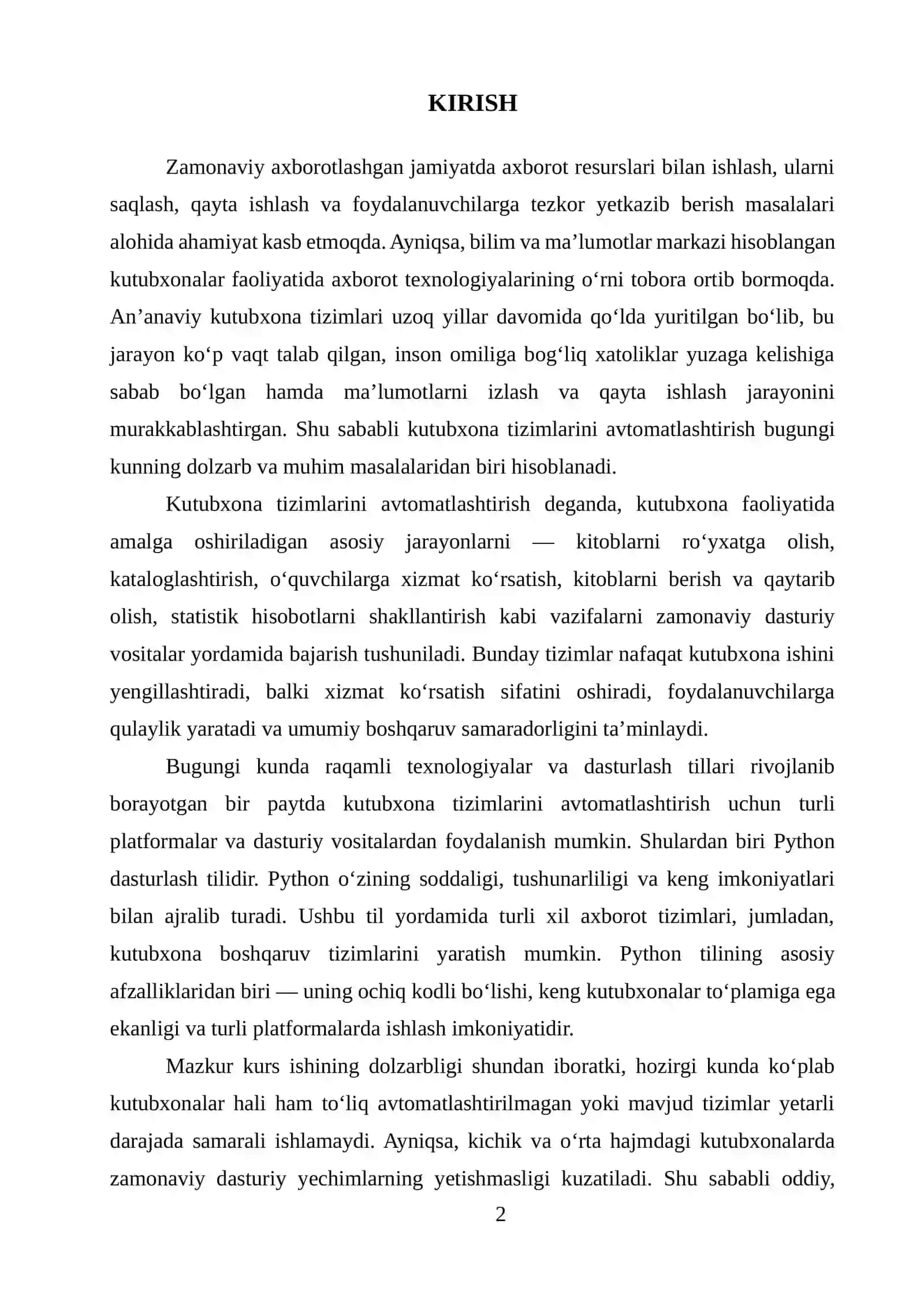 Kutubxona tizimini avtomatlashtirish 3