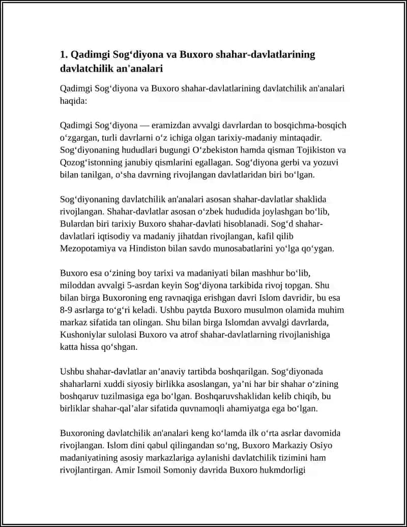 O‘zbek Davlatchiligining Tarixiy Bosqichlari 3