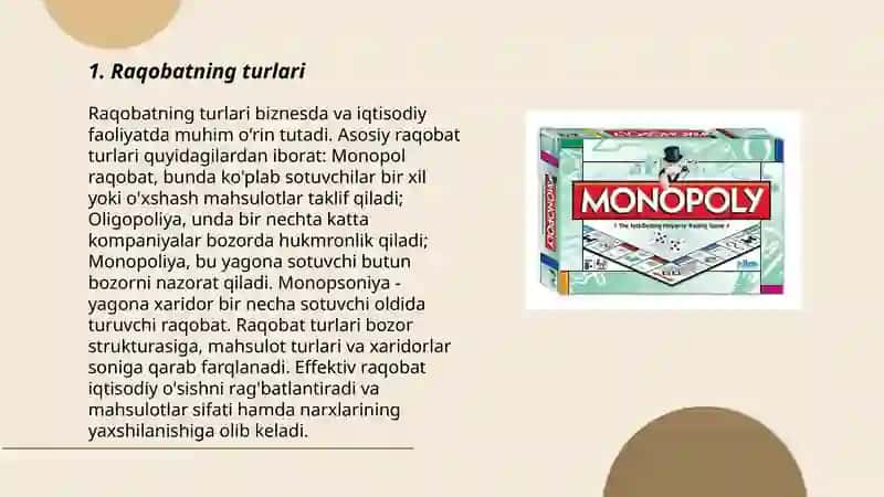 Raqobat va monopoliya 3