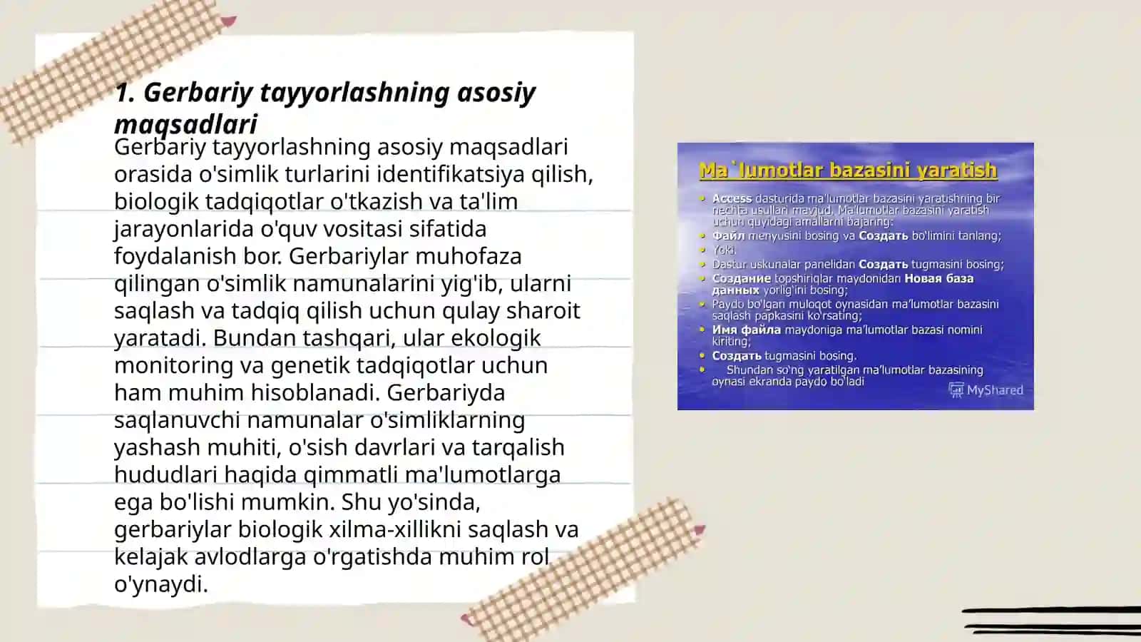 Gerbariy tayyorlash va tayyorlash usullari haqida maʼlumot oʻrganish 3