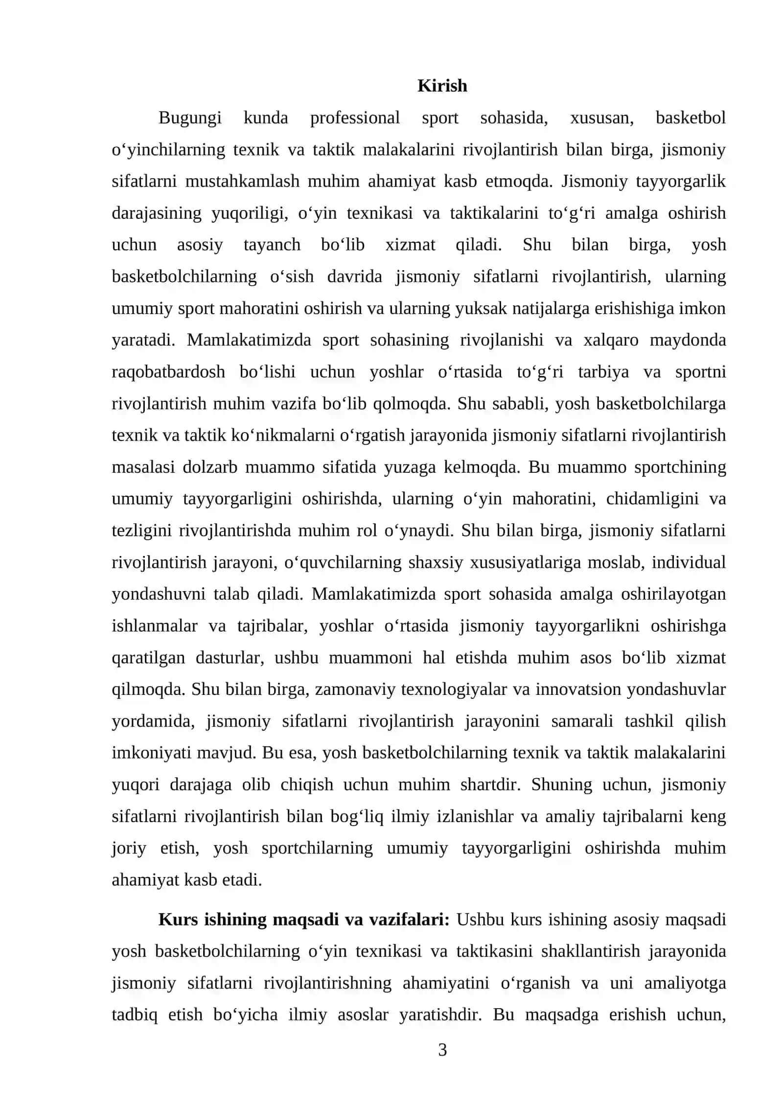 Yosh basketbolchilarni oʻyin texnikasi va taktikasiga oʻrgatish jarayonida jismoniy sifatlarni rivojlantirish 3