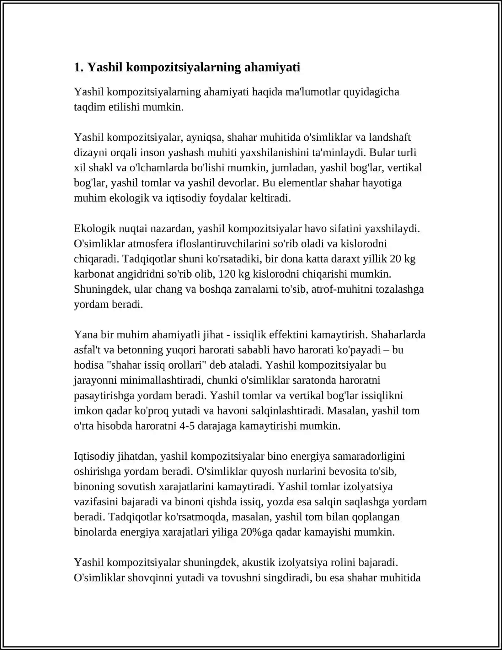 DARAXT VA BUTALARDA SHAKLLANTIRILADIGAN YASHIL KOMPOZITSIYALAR 3