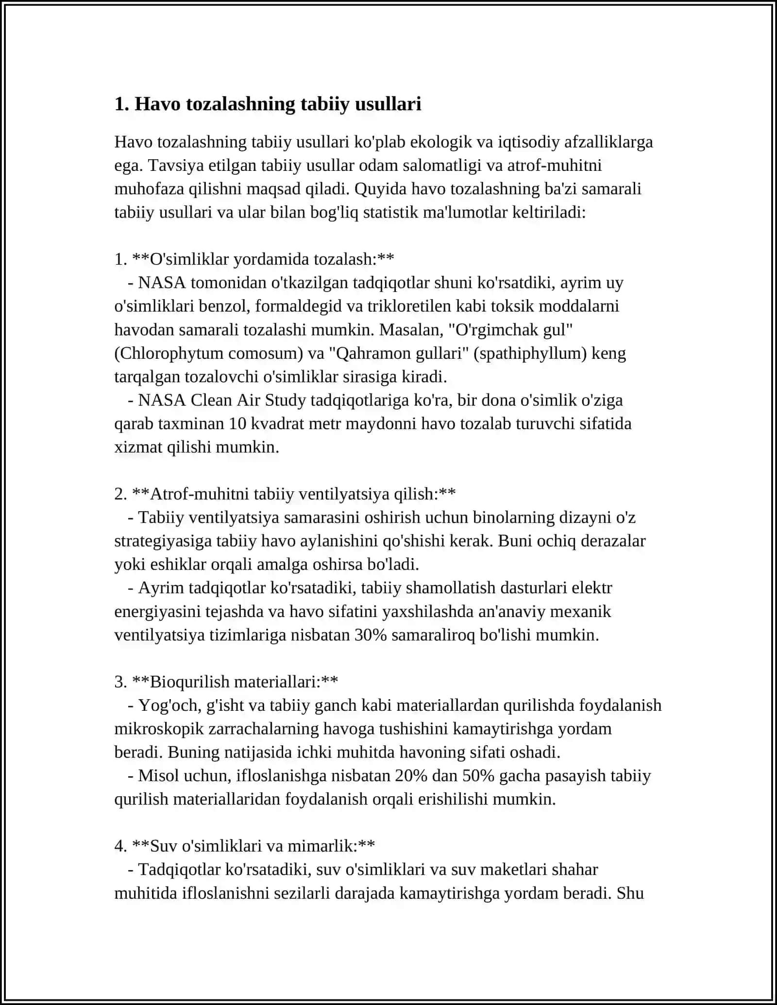 HAVONI TOZALASH USULLARI 3