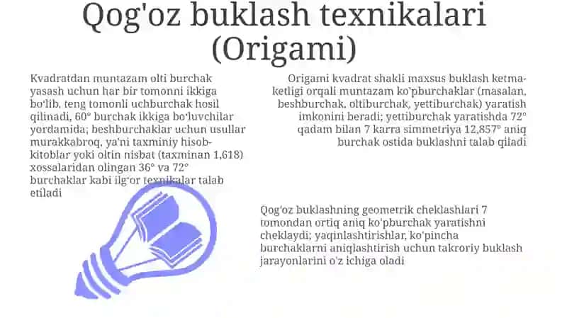 Qog'oz buklash texnikalari (Origami) 3