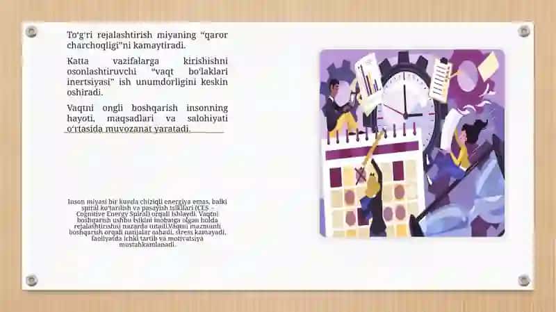 Vaqtni boshqarish (time management) ko ‘nikmasi va rivojlantirish yo ‘llari 3