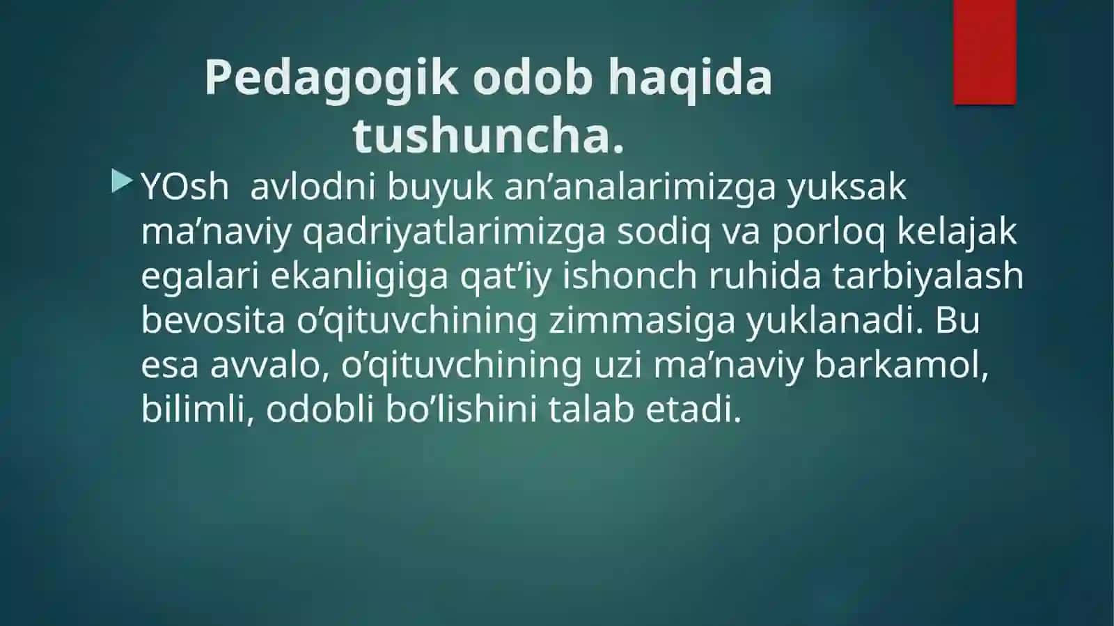 PEDAGOGIK TAKT VA PEDAGOGIK ETIKA PEDAGOG KASBIY KOMPETENTLIGINING TUZILISHI VA MAZMUNI 3