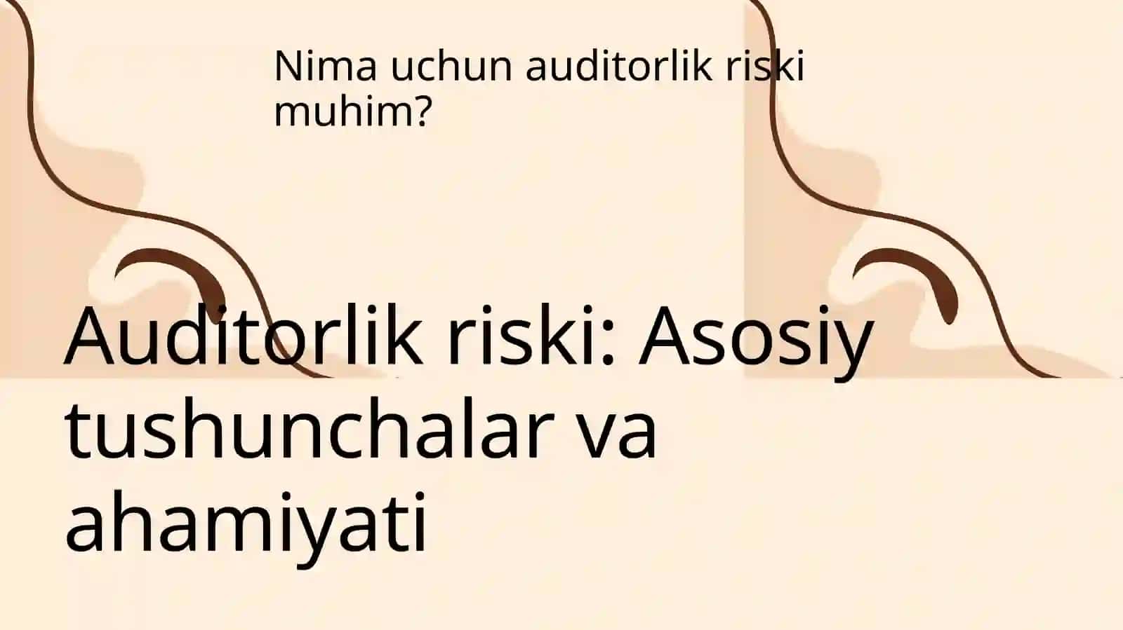 Auditorlik riski tushunish va kelib chiqish sabablari 3