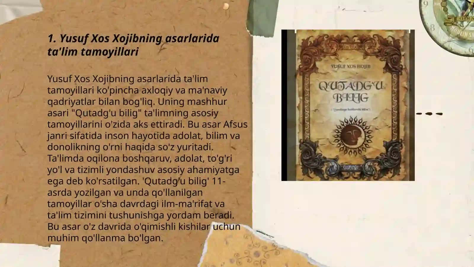 Yusuf Xos Xojib va Kaykovus asarlarida ta'lim-tarbiya masalalarining yoritilishi 3