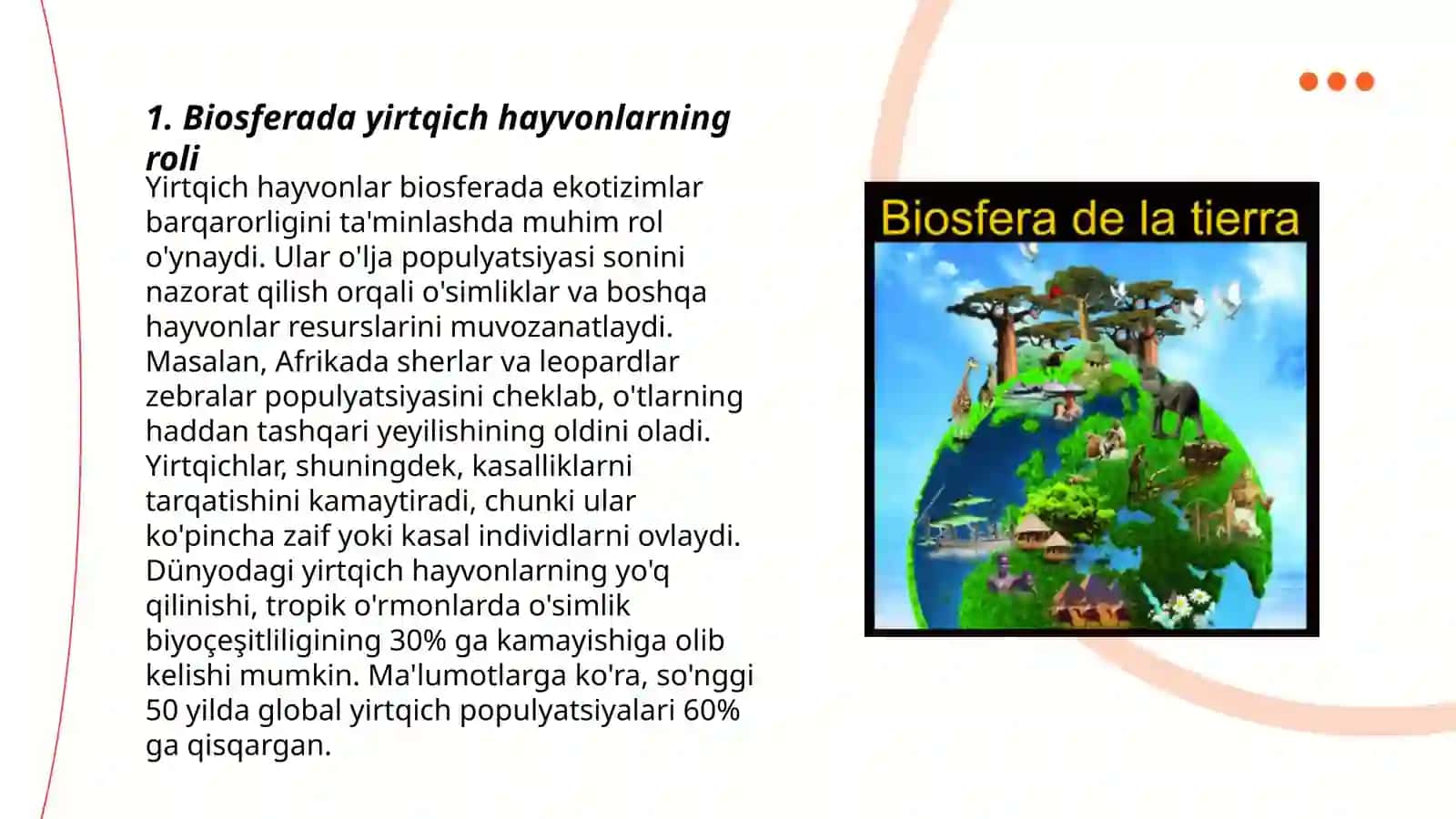 Biosferada xordali hayvonlarning tutgan oʻrni 3