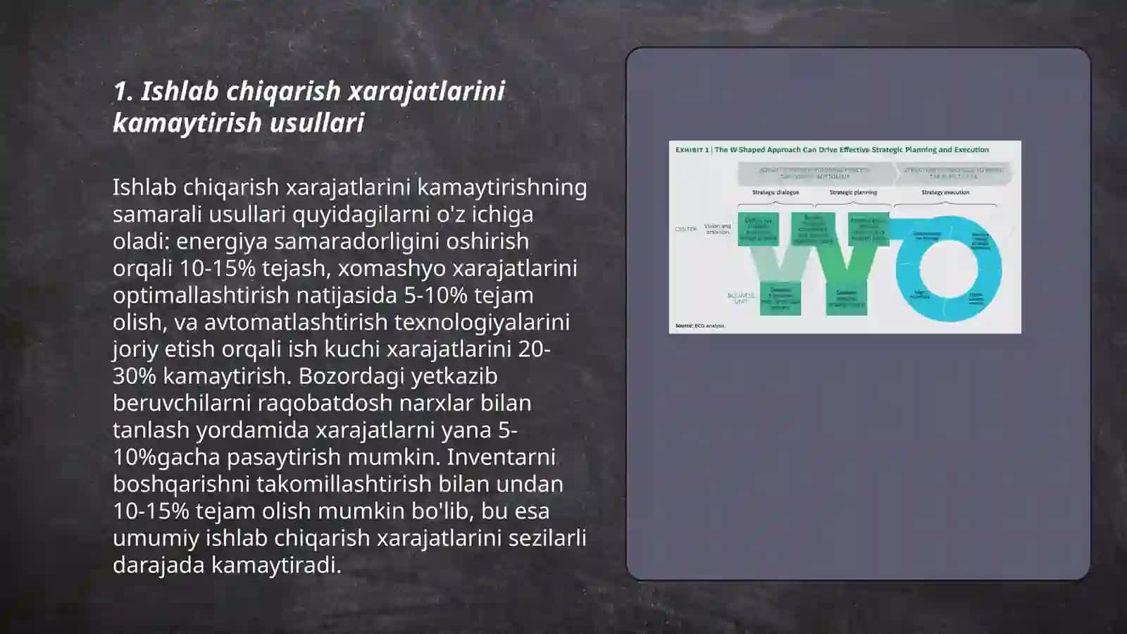 Ishlab chiqarish xarajatlarini kamaytirish usullari 3