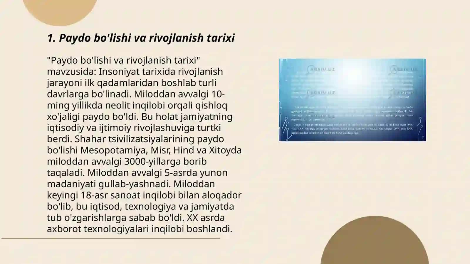 Ongning paydo bo`lishi va taraqqiyoti 3