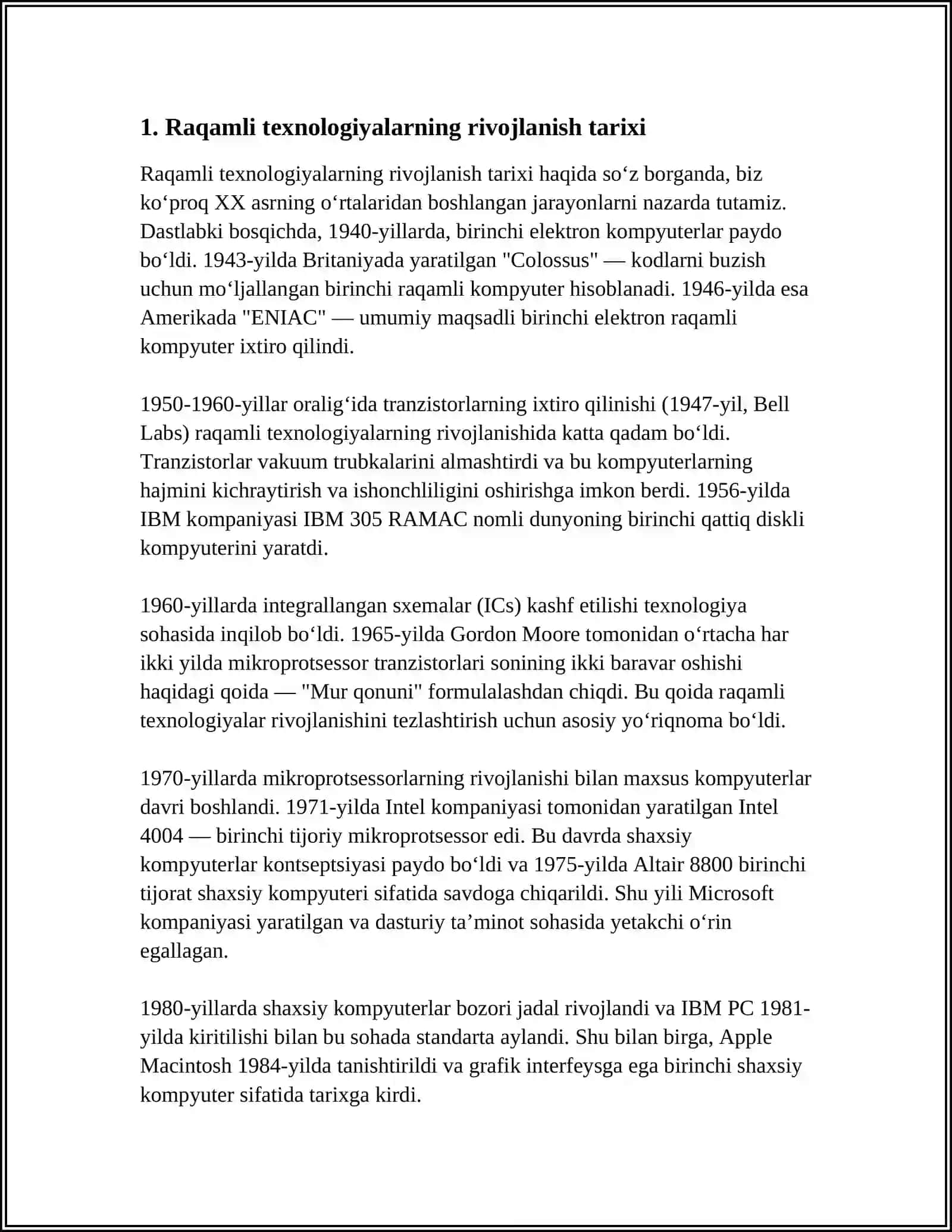 ZAMONAVIY RAQAMLI TEXNOLOGIYALAR BILAN TANISHISH 3