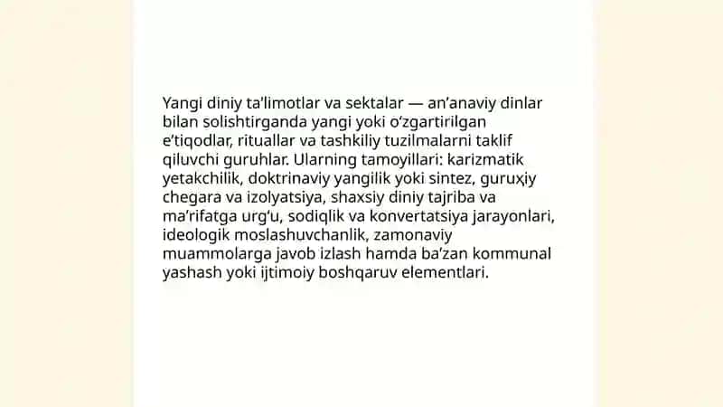 Yangi diniy taʼlimotlar va sektalar 3