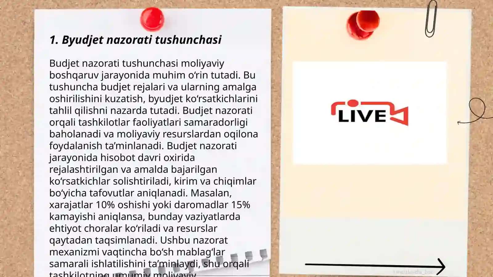 Byujet nazoratini tashkil qilish. 3