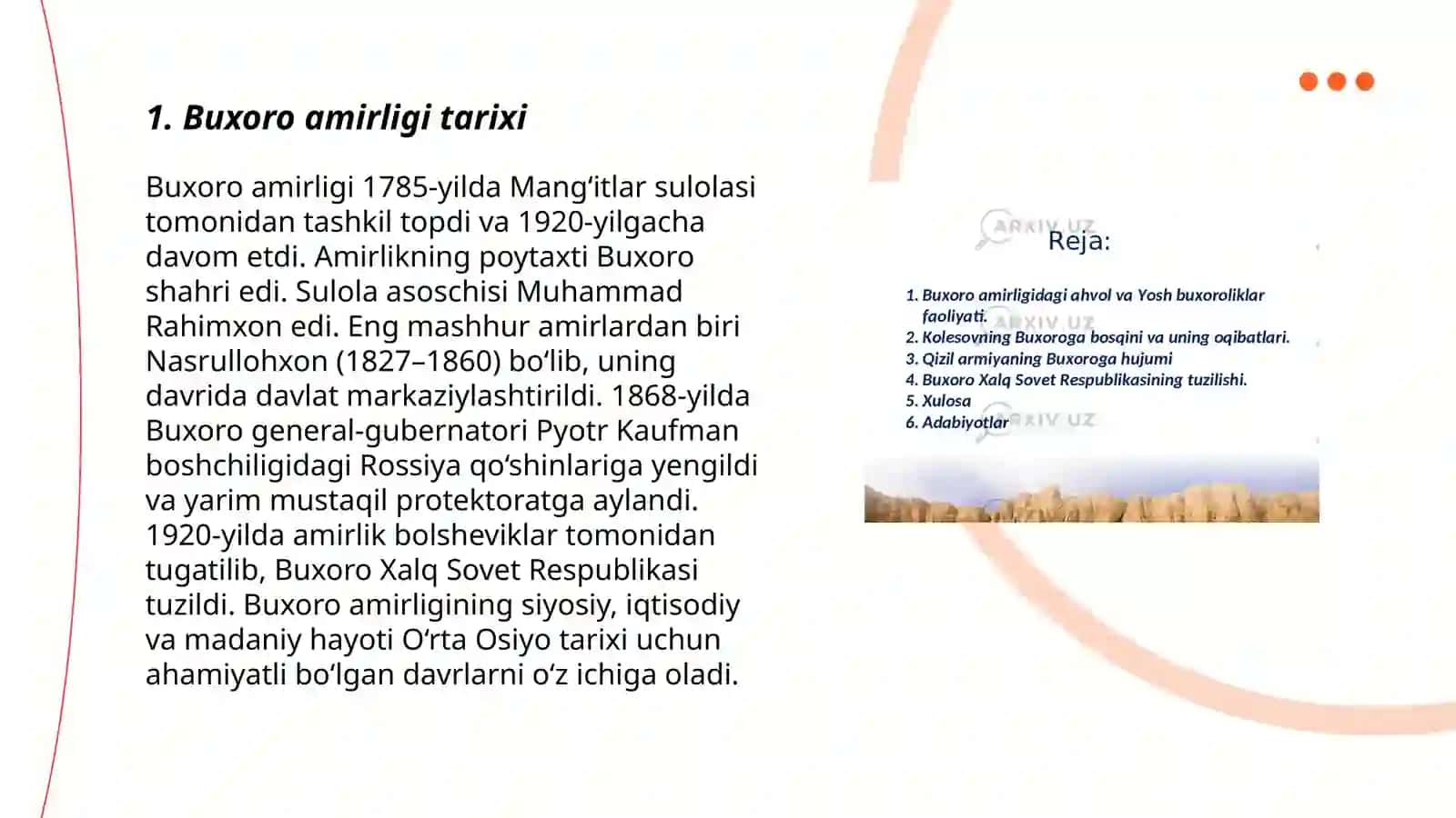 Buxoro amirligi qushbegisi fondi 3