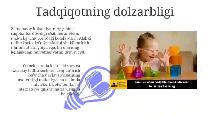 Maktabgacha ta'lim tashkilotlarida mehnat faoliyati orqali tadbirkorlikka òrgatish 3