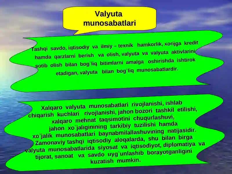 Xalqaro valyuta munosabatlari va valyuta tizimi 3
