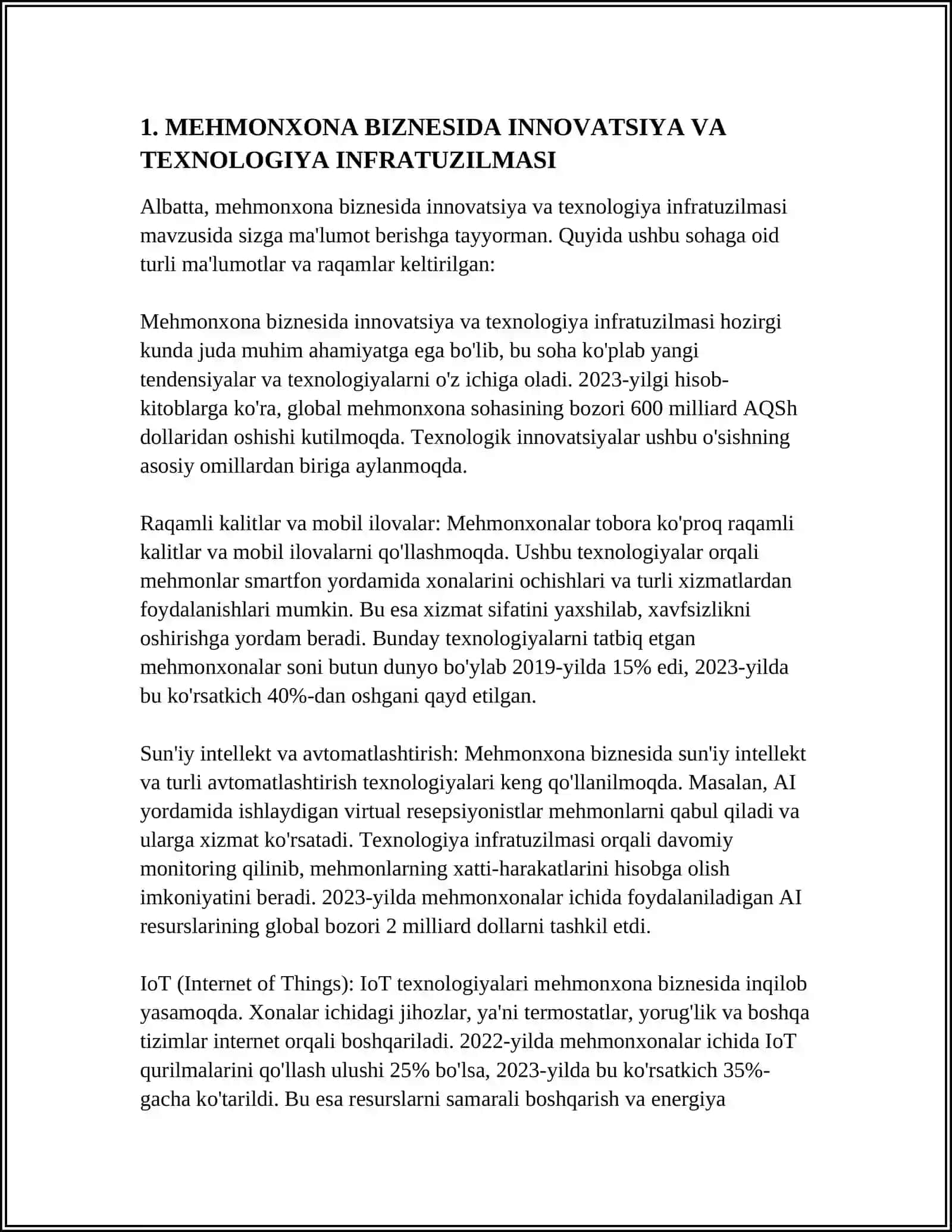MEHMONXONA BIZNESIDA INNOVATSION JARAYONLARNING RIVOJLANISHI TARIXI 3