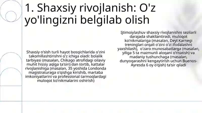 Shaxsning rivojlanishi, tarbiyasi va ijtimoiylashuvi 3
