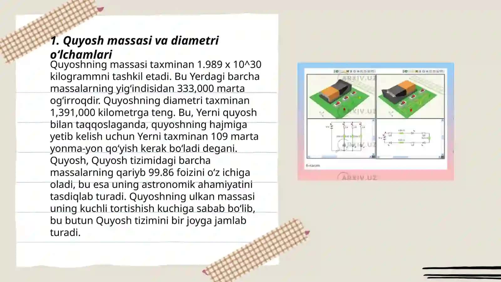 Quyoshning asosiy fizik koʻrsatkichlari motodikasi 3
