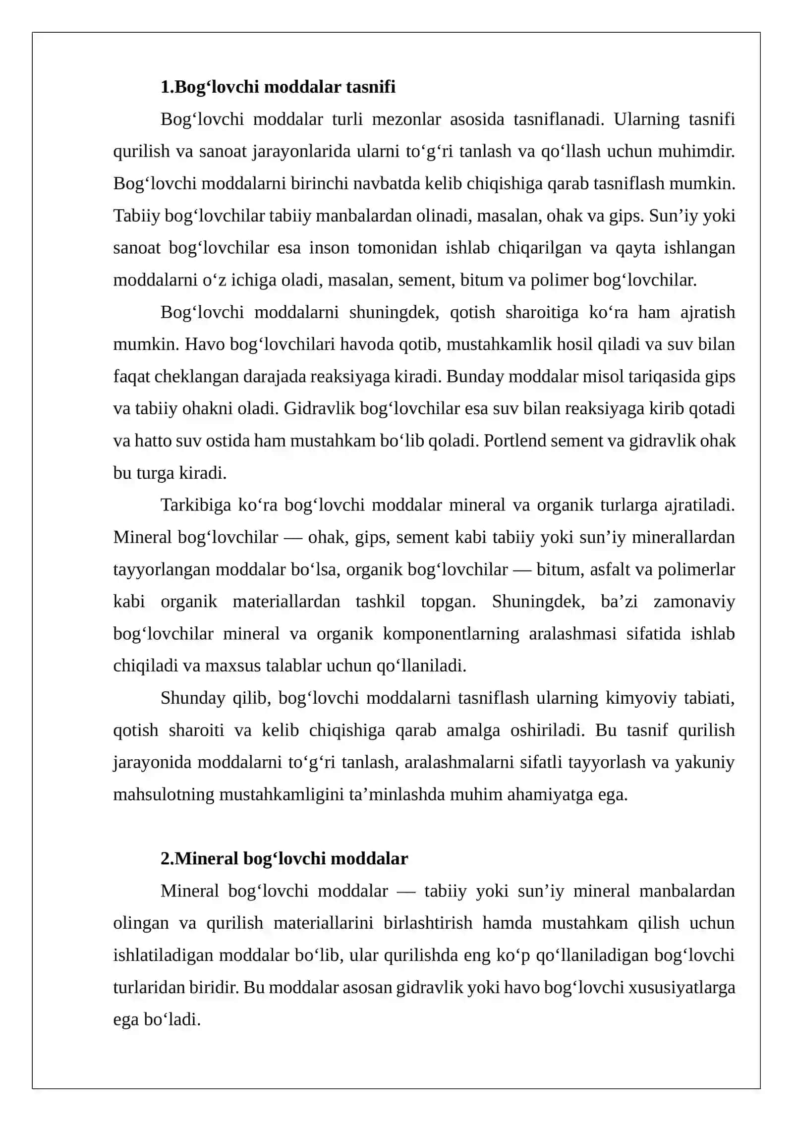 Bogʻlovchi moddalar turlari 3