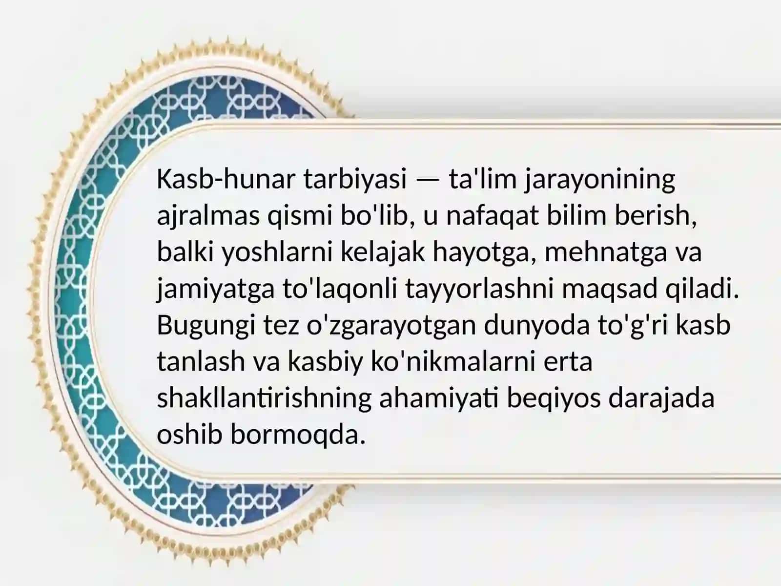 Kasb-hunar tarbiyasi 3