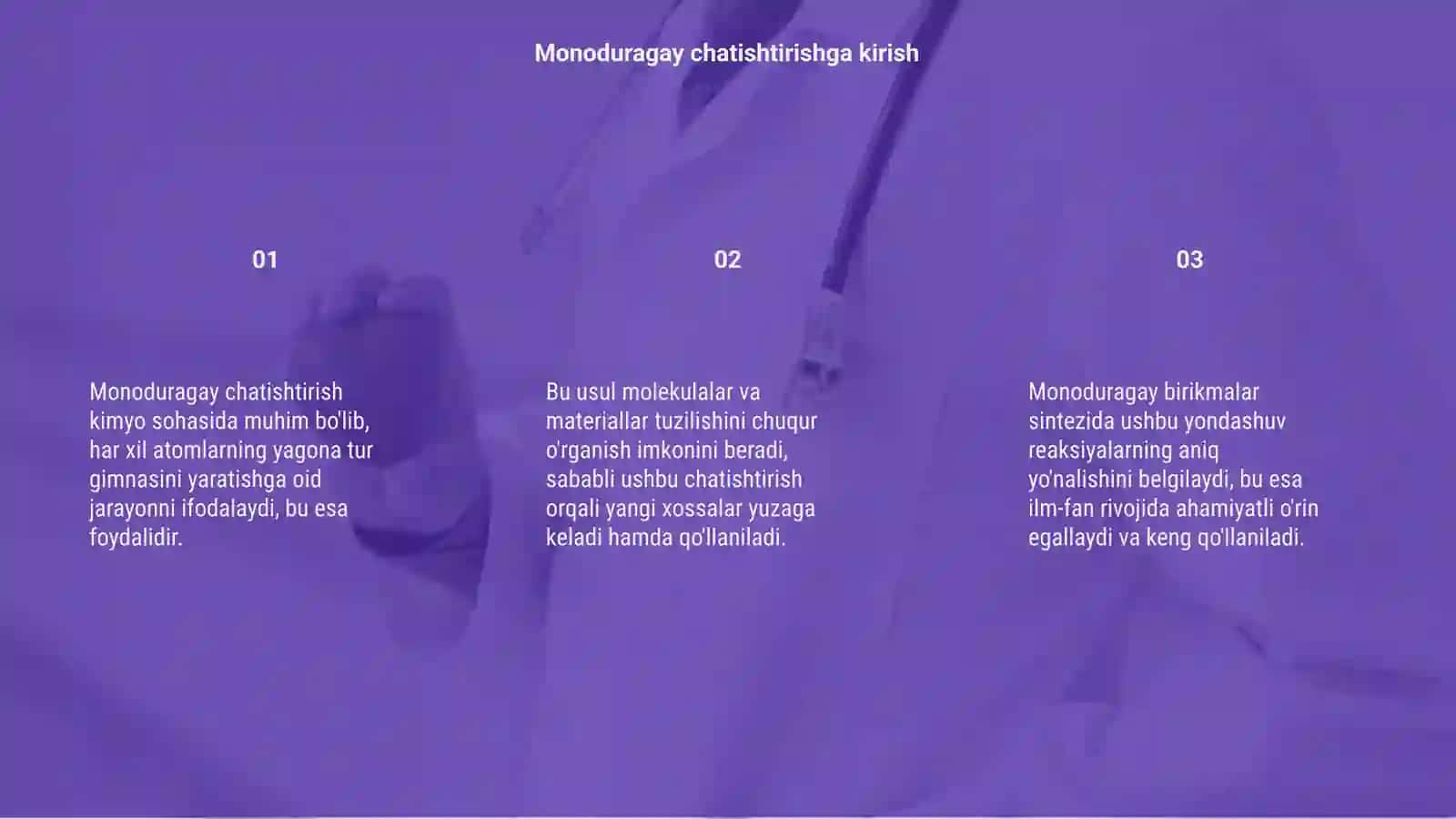 Monoduragay chatishtirish 3
