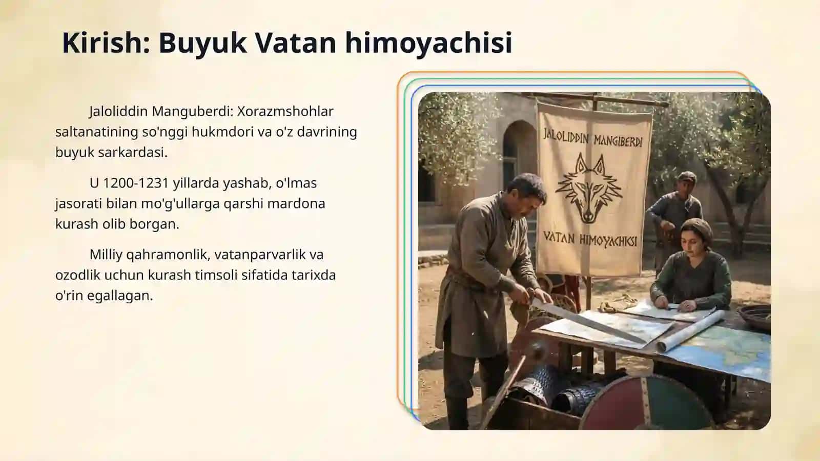 Jaloliddin Manguberdi Vatan himoyachisi 3