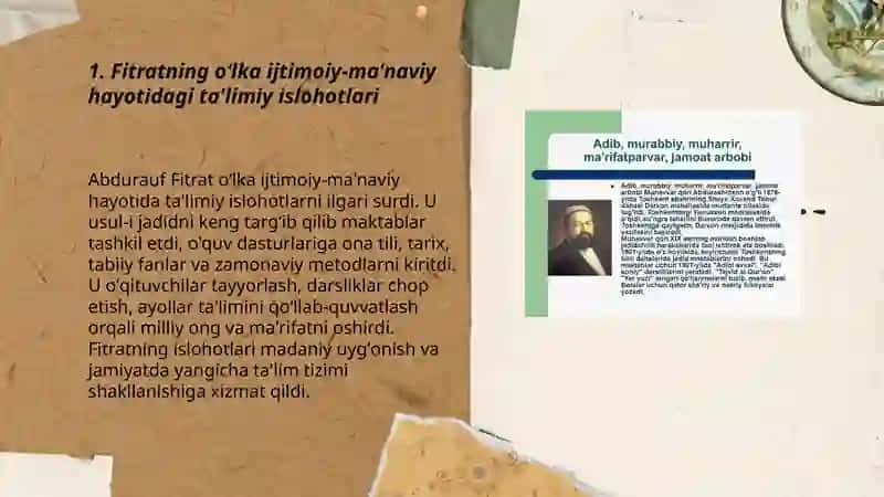 Jadid ma'rifatparvarlarining oʻlka ijtimoiy ma'naviy hayotida tutgan oʻrni 3