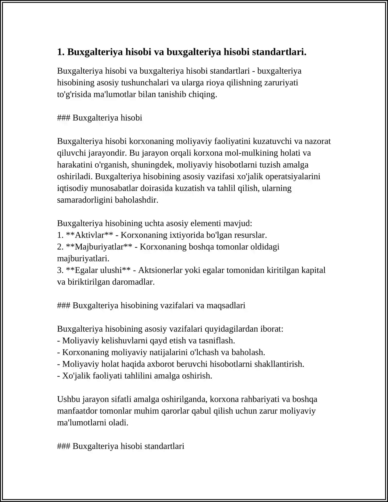 Buxgalteriya hisobi va buxgalteriya hisobi standartlari 3