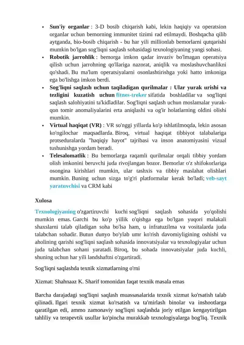 Sog'liqni saqlashda axborot texnologiyalari 3