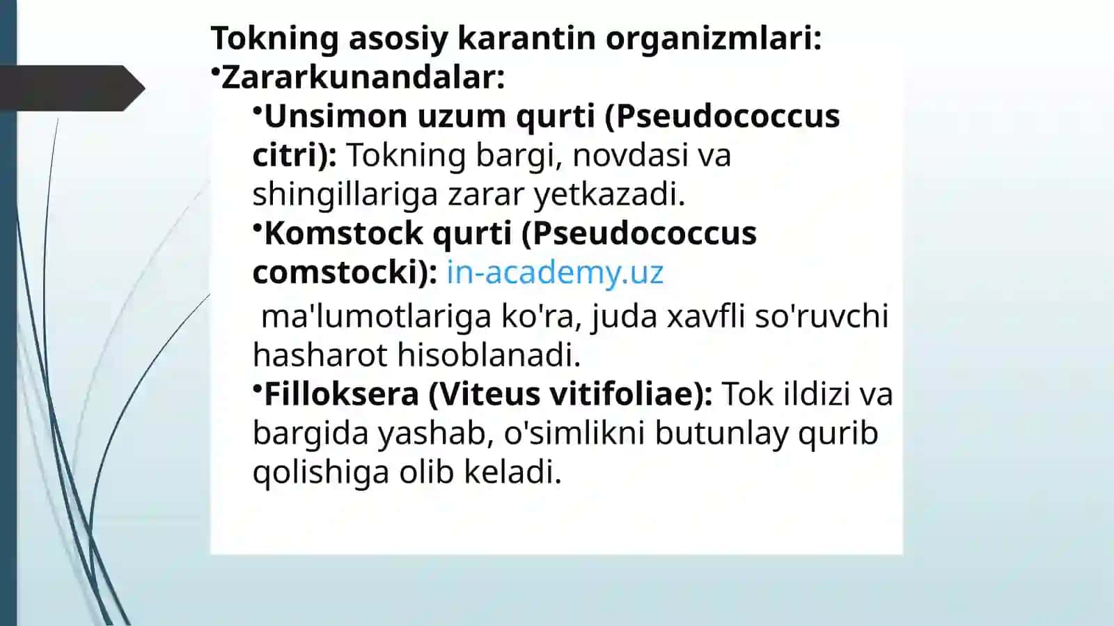 Tokning karantin organizmlari 3