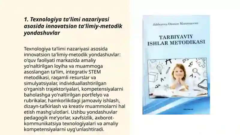 Texnologiya ta'limi nazariyasi va metodikasi 3