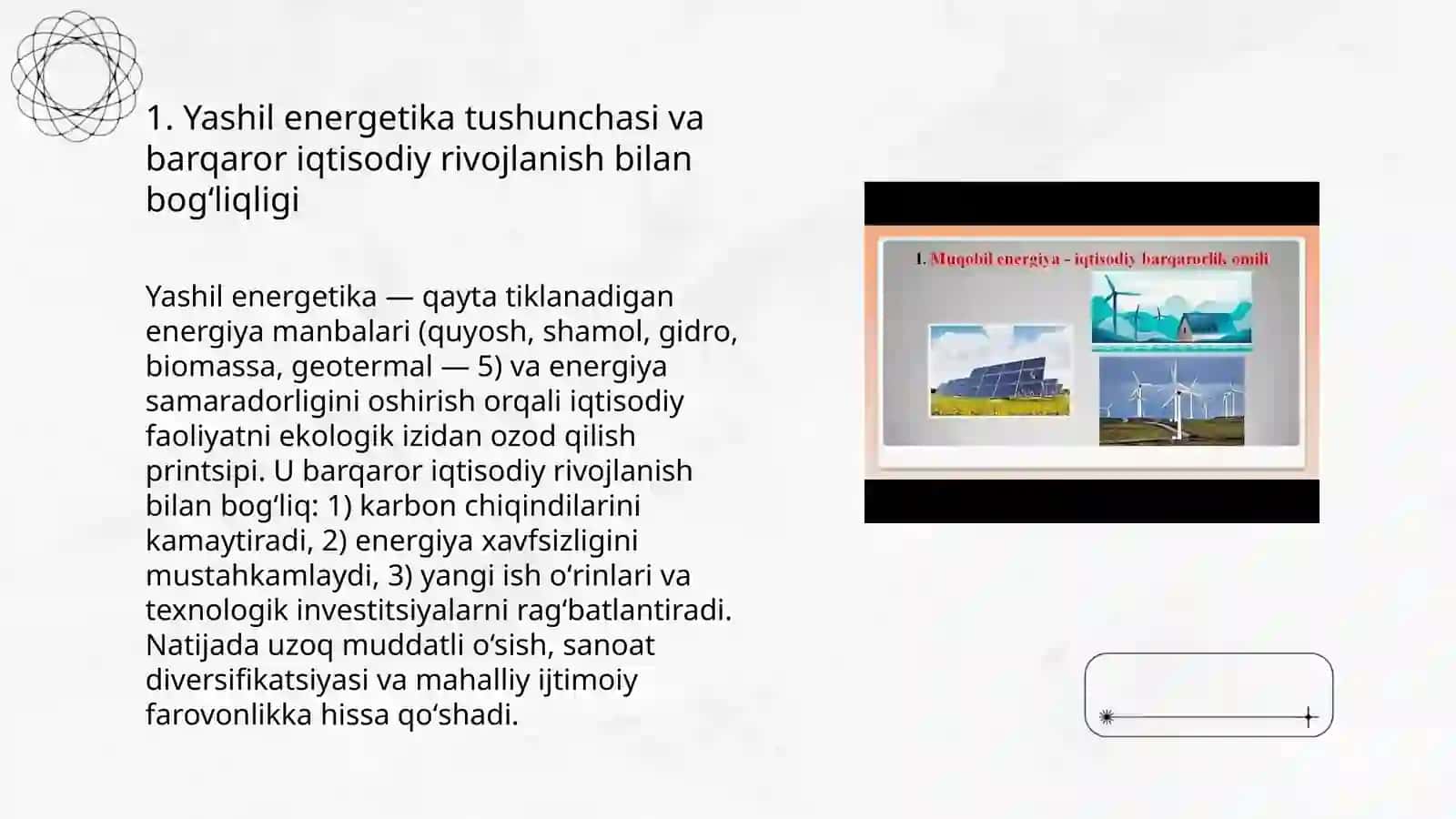 Yashil energetika tushunchasi va barqaror iqtisodiy rivojlanish 3