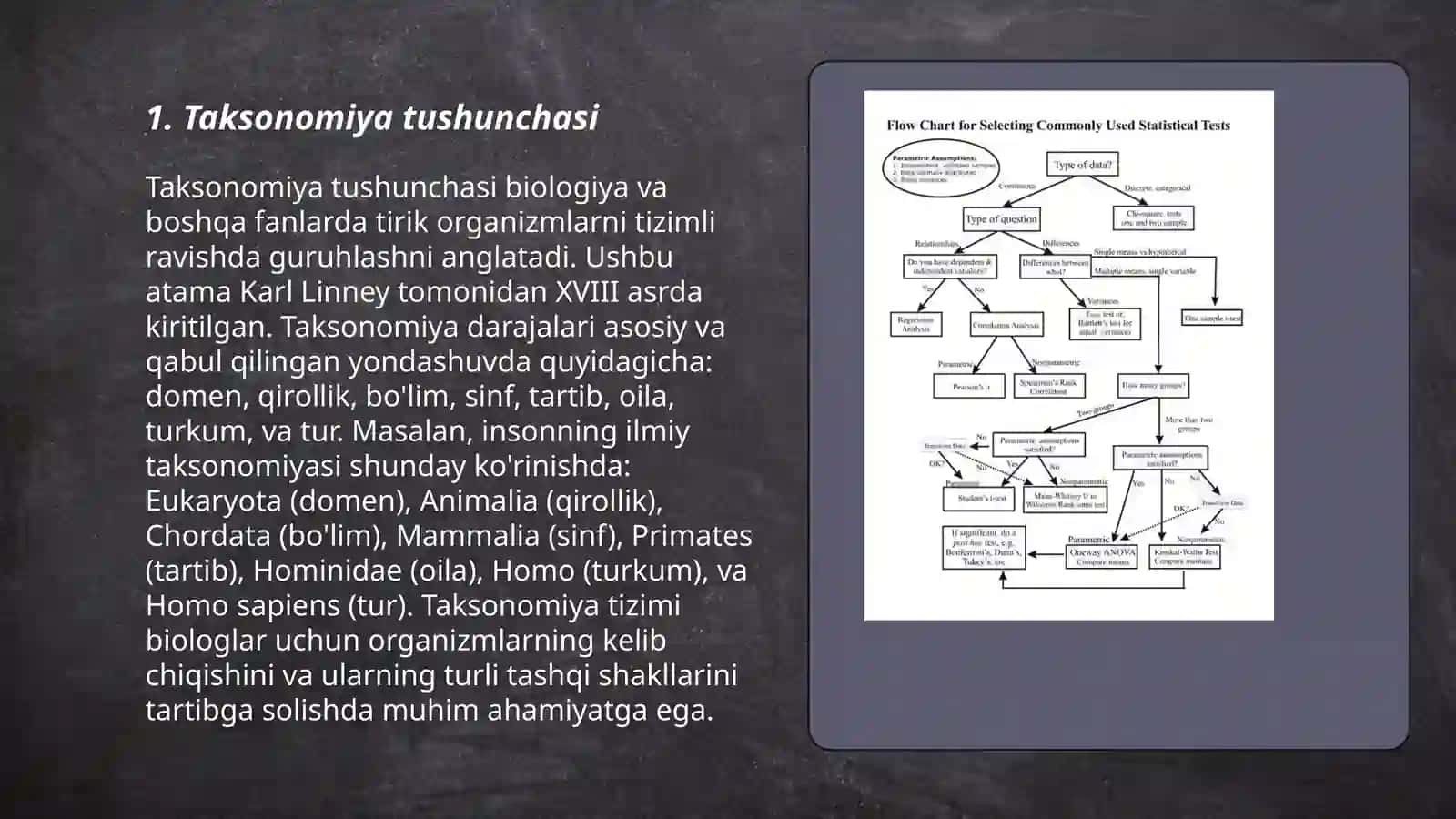 Taksonomiya usullari va tajriba berilganlarini boshlang'ich taxlili 3