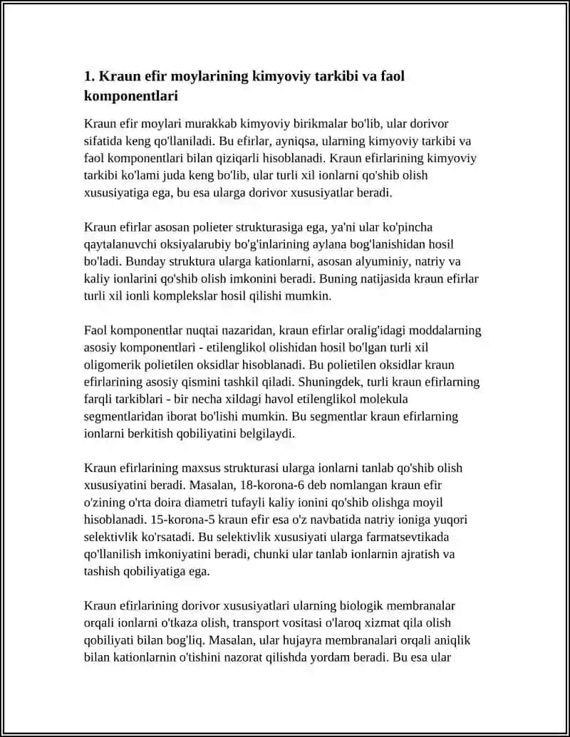 Kraun Efirlar Dori Vosita Sifatida 3