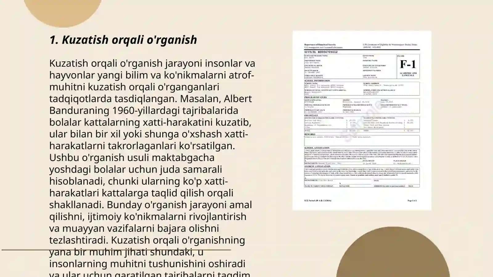 A.Bandura Kuzatish orqali o'rganishning asosiy jarayonlari 3