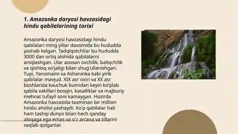 Amazonka daryosi havzasidagi hindu qabilalarining tarixi 3