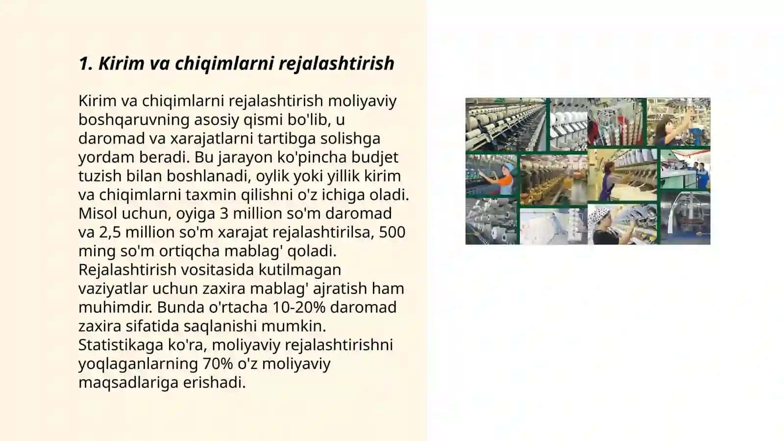 Kirim va chiqimlarni rejalashtirish 3