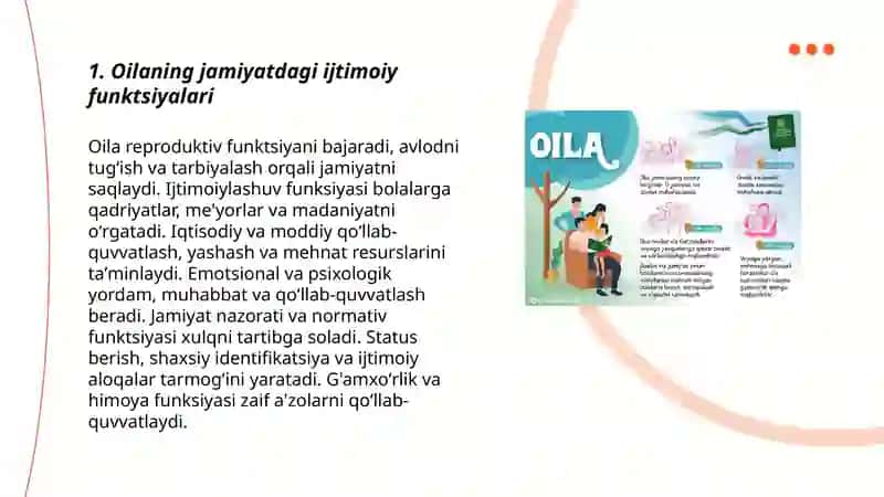 Oilaning jamiyatdagi ijtimoiy funktsiyalari 3