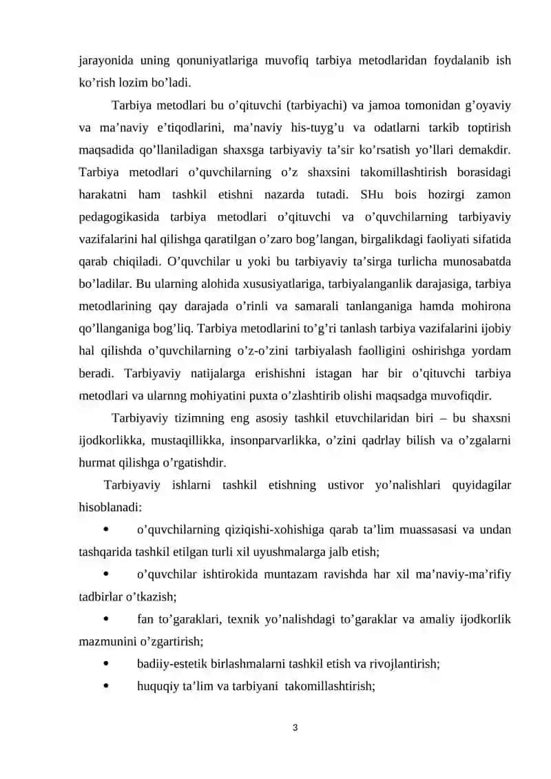 SINFDAN VA MAKTABDAN TASHQARI TARBIYAVIY ISHLARNI TASHKIL QILISH 3