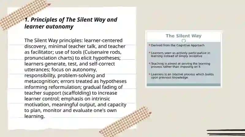 The Silent Way: Learner Autonomy and Teacher's Role 3