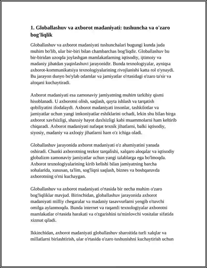 GLOBALLASHUV DAVRIDA AXBOROT MADANIYATI ZARURIYATI 3