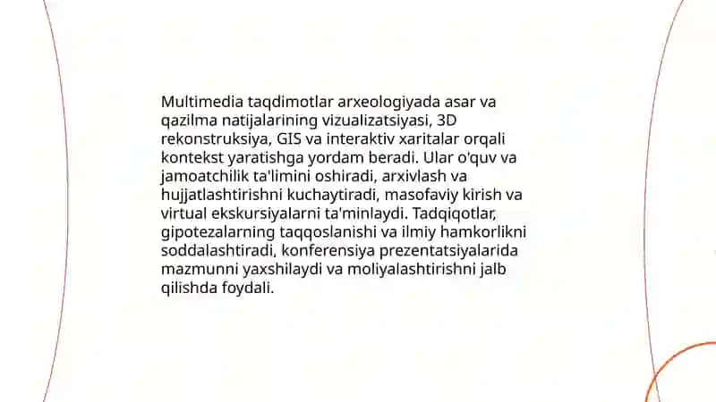 Arxeologiyada multimedia taqdimotlar va virtual muzeylardan foydalanish 3