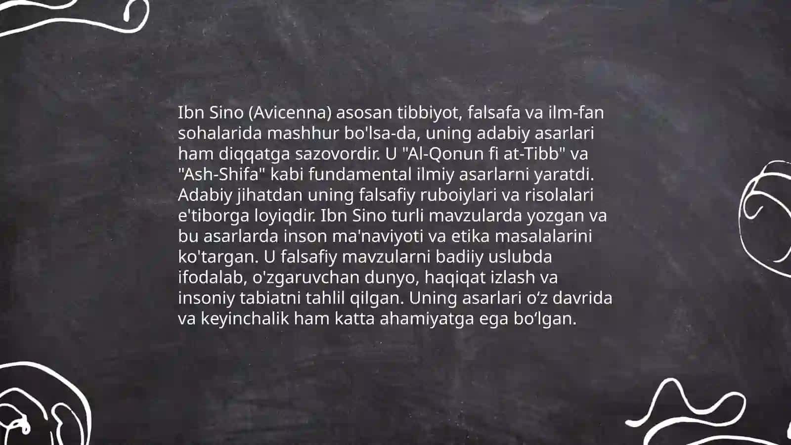IBN Sinoning adabiy faoliyatiga oid asarlar annotatsiyasini tuzish 3