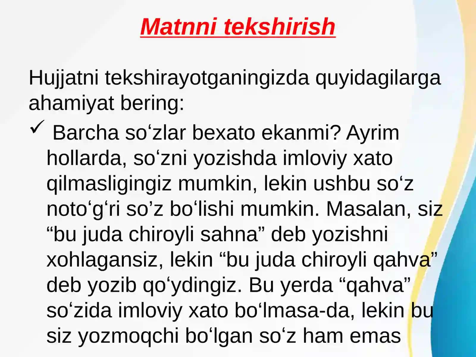 Matnni  tekshirish 3